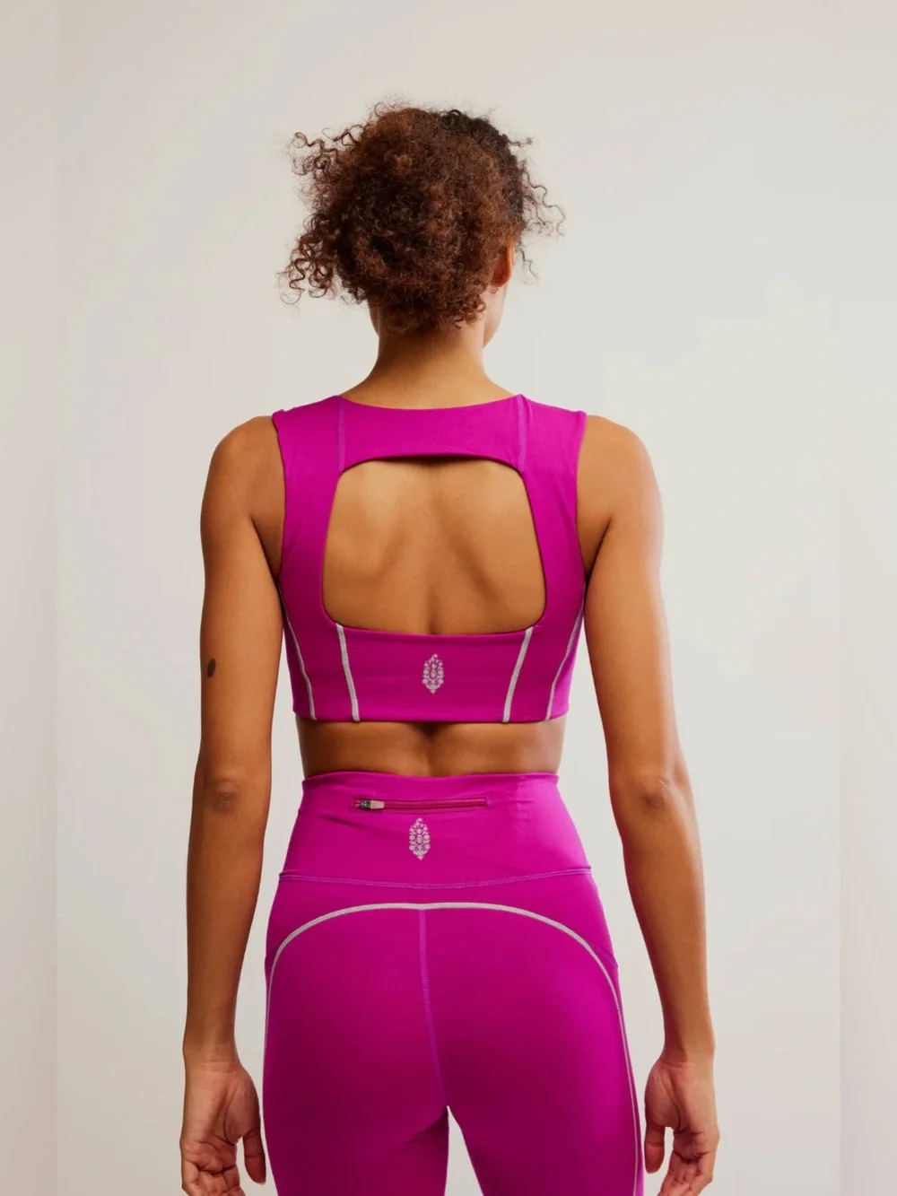 Free People Movement You’re A Peach Sports Bra in Berry Blitz